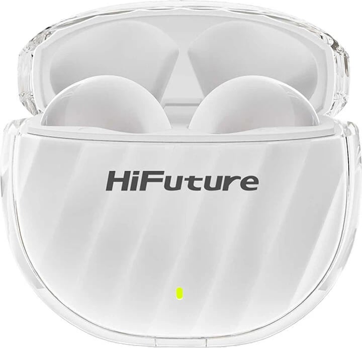 Kufje TWS HiFuture FlyBuds 3, të bardha, me kuti karikimi