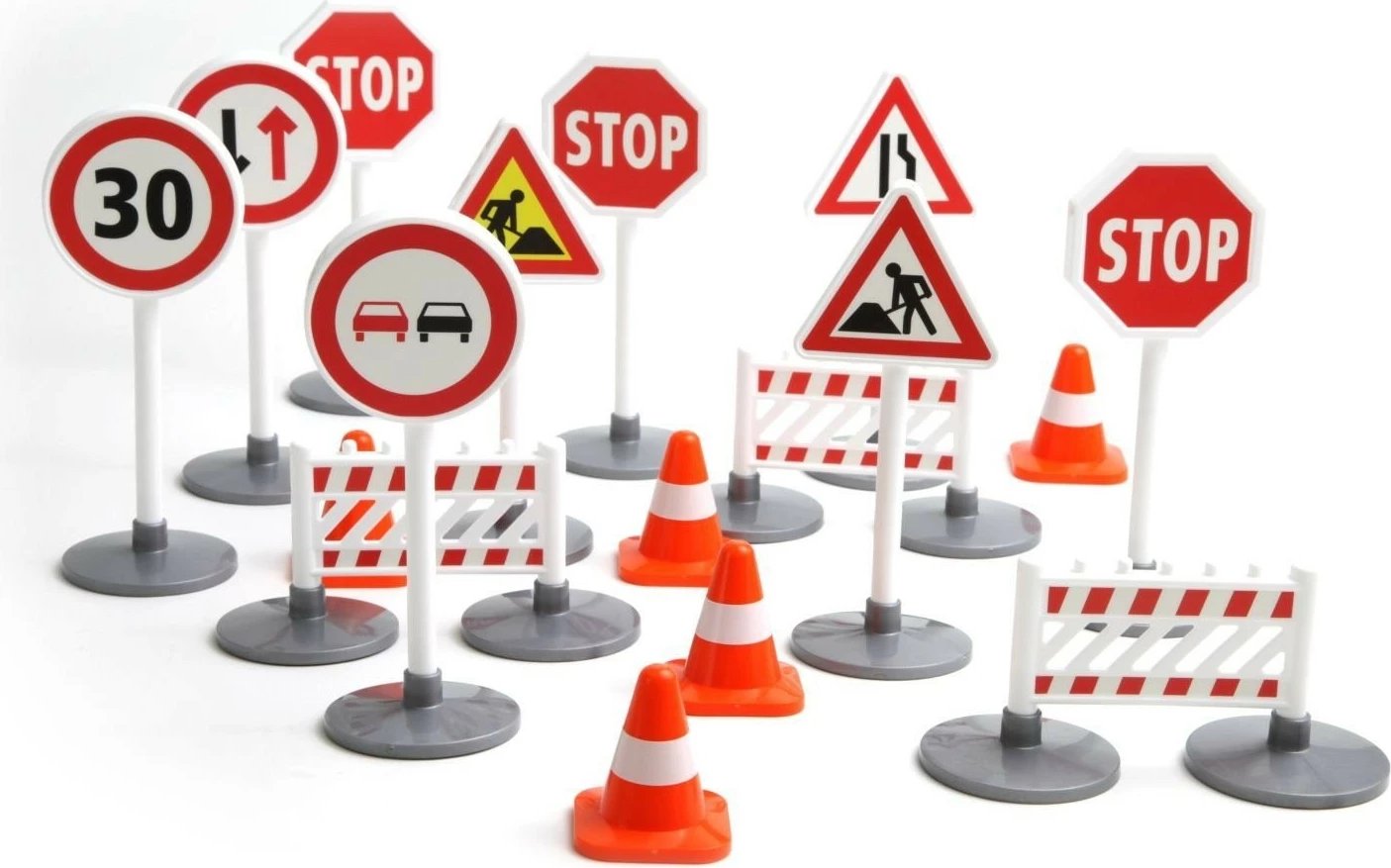 Set shenja trafiku lodër Lena 17 copë, shumëngjyrëshe, 16 cm