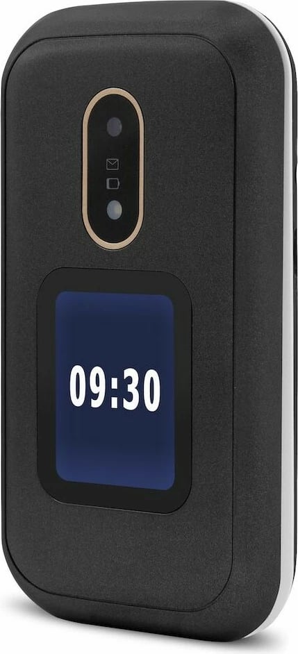Celular Doro 6060, Clamshell, 320 x 240 pixels, 3 MP, 1000 mAh, e zezë, e bardhë