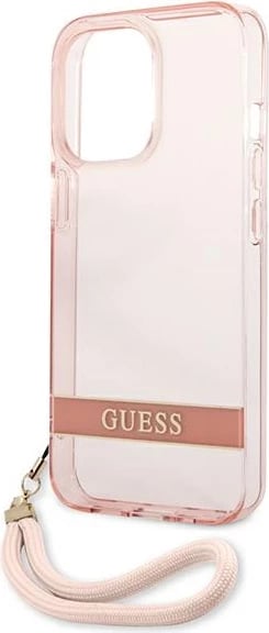 Mbështjellës Guess Translucent Strap për iPhone 13 Pro/13 6.1", Rozë Mbështjellës Guess Translucent Strap për iPhone 13 Pro/13 6.1", Rozë