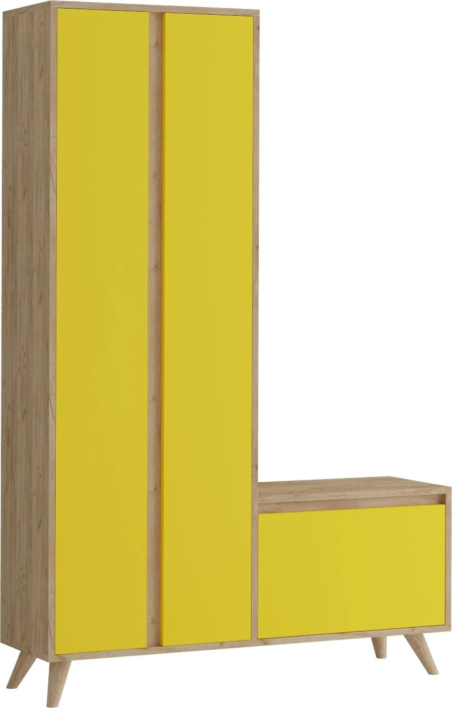 Stendë korridori, ngjyrë lisi dhe e verdhë, UTTA