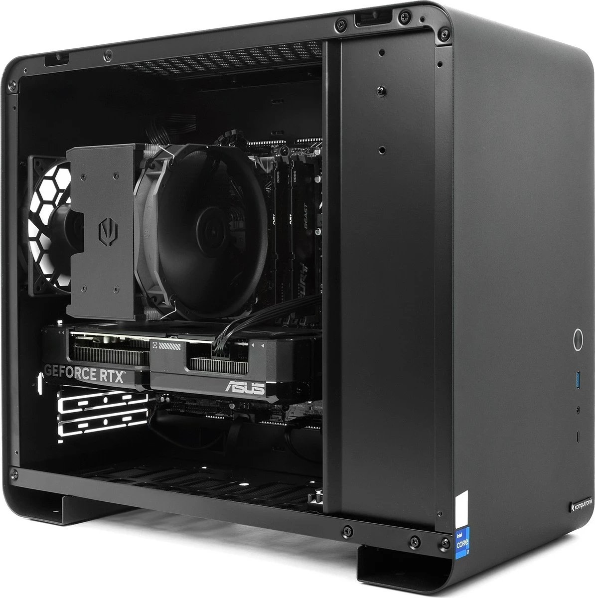 Kompjuter Komputronik Pro X513 [E8], Intel Core i5-13400F, 64GB RAM, RTX 4060 Ti 8GB, 2TB SSD, 4TB HDD, Windows 11 Pro, e zezë