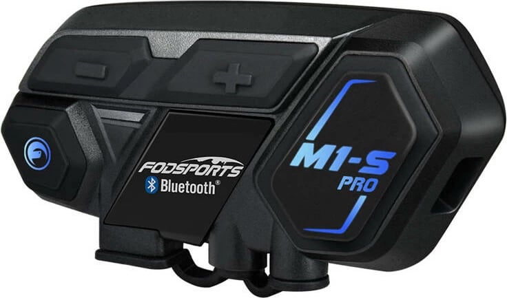 Interkom motoçiklete Fodsports M1-S Pro, set prej 2 copë, i zi