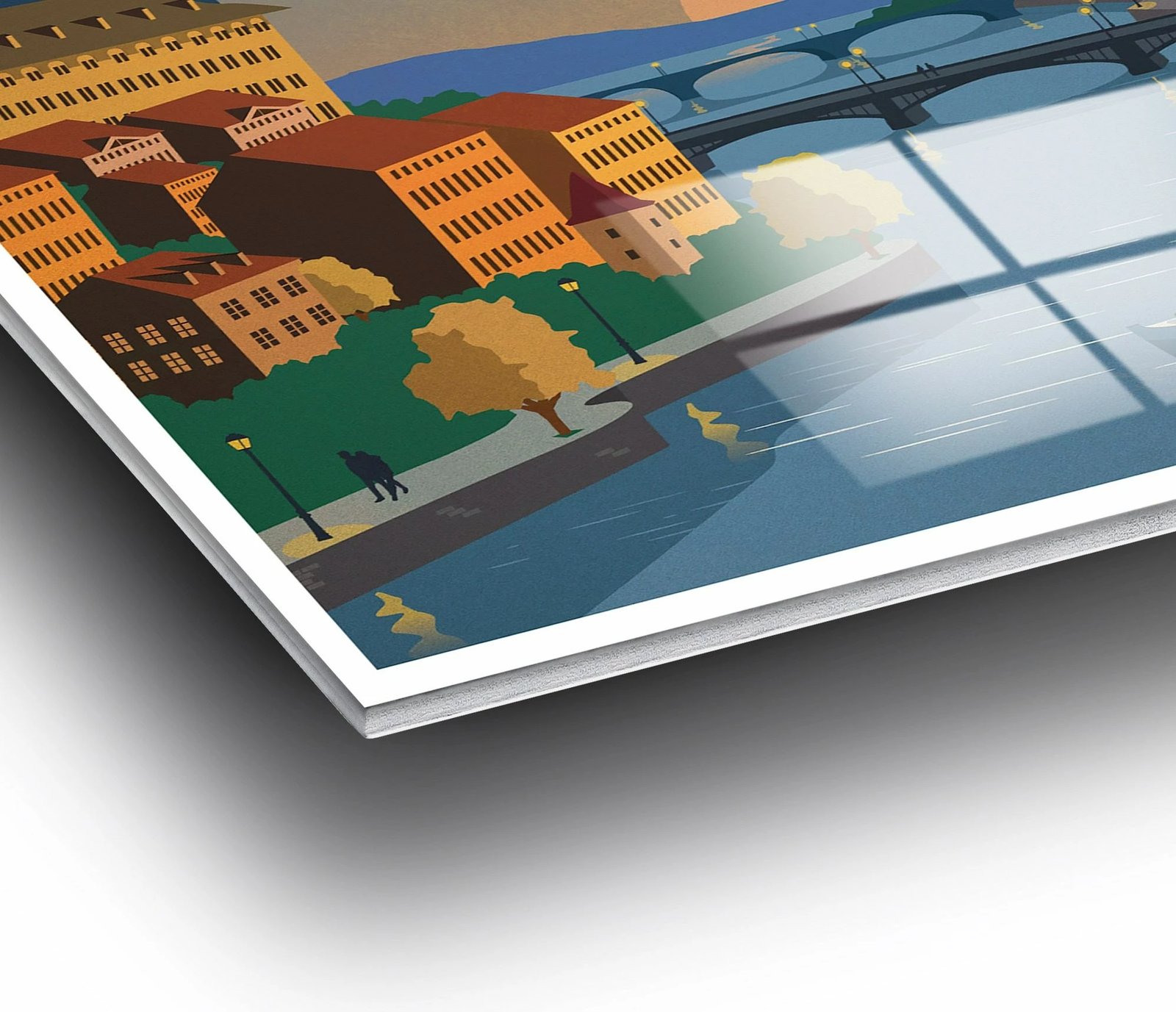 Pikturë dekorative prej xhami të temperuar, shumëngjyrëshe, Wallity UV-997, 30x45cm