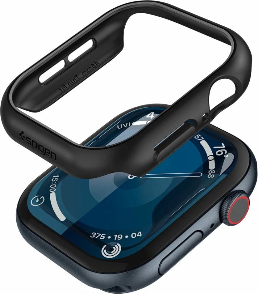 Mbështjellës Spigen Thin Fit për Apple Watch 10, 46mm, Zi