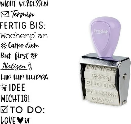 Vulë kreative Trodat Mini/V2 Pastell Lila me jastëk 3 ngjyra