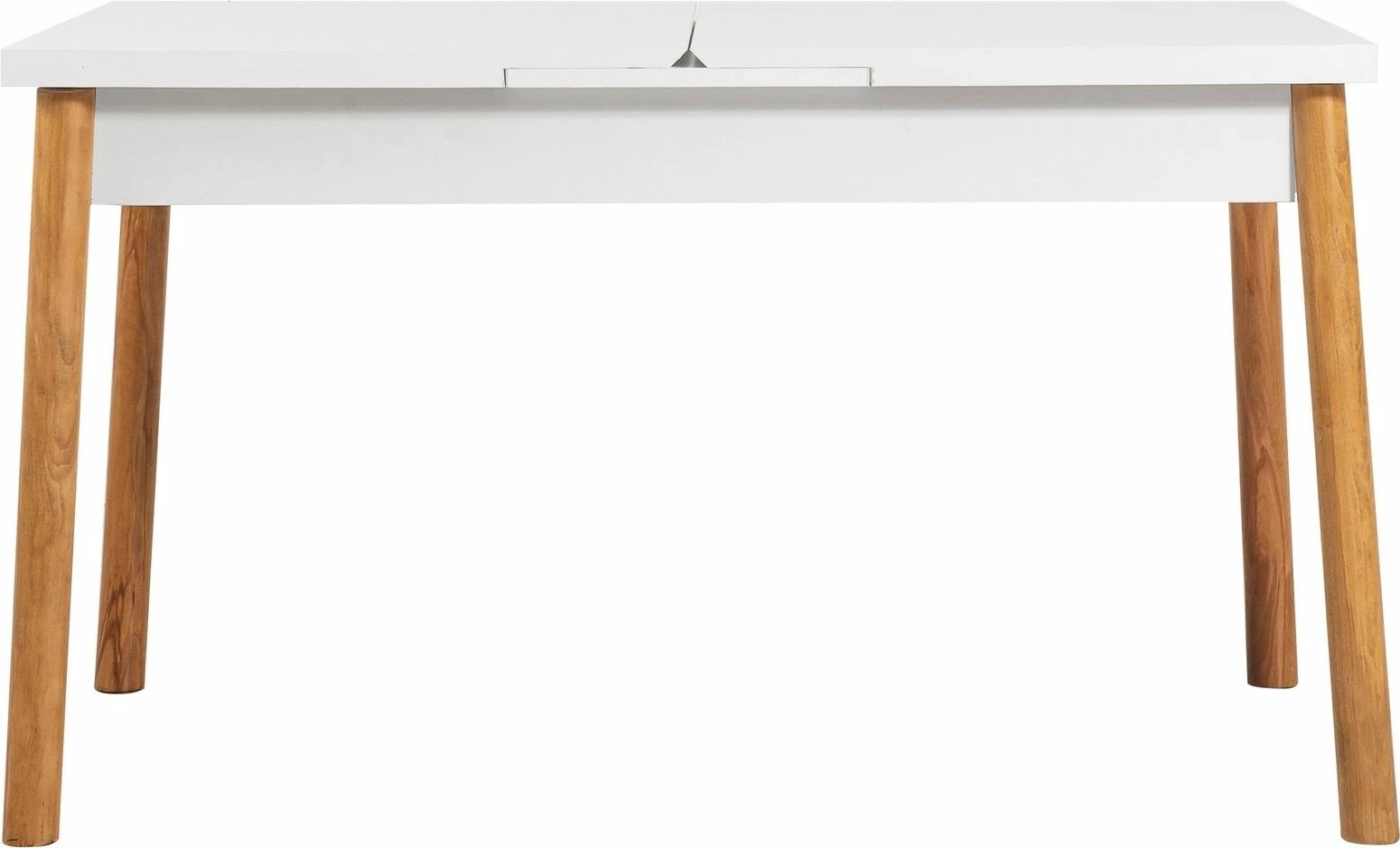 Tavolinë ngrënie me zgjatje, Santiago Masa, ngjyrë pishë Atlantike dhe e bardhë