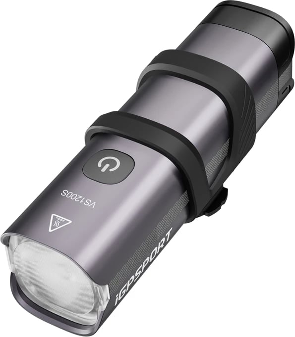 Dritë inteligjente për biçikletë iGPSPORT VS1200S, 4000 mAh, 1200 lumen, IPX6, E zezë