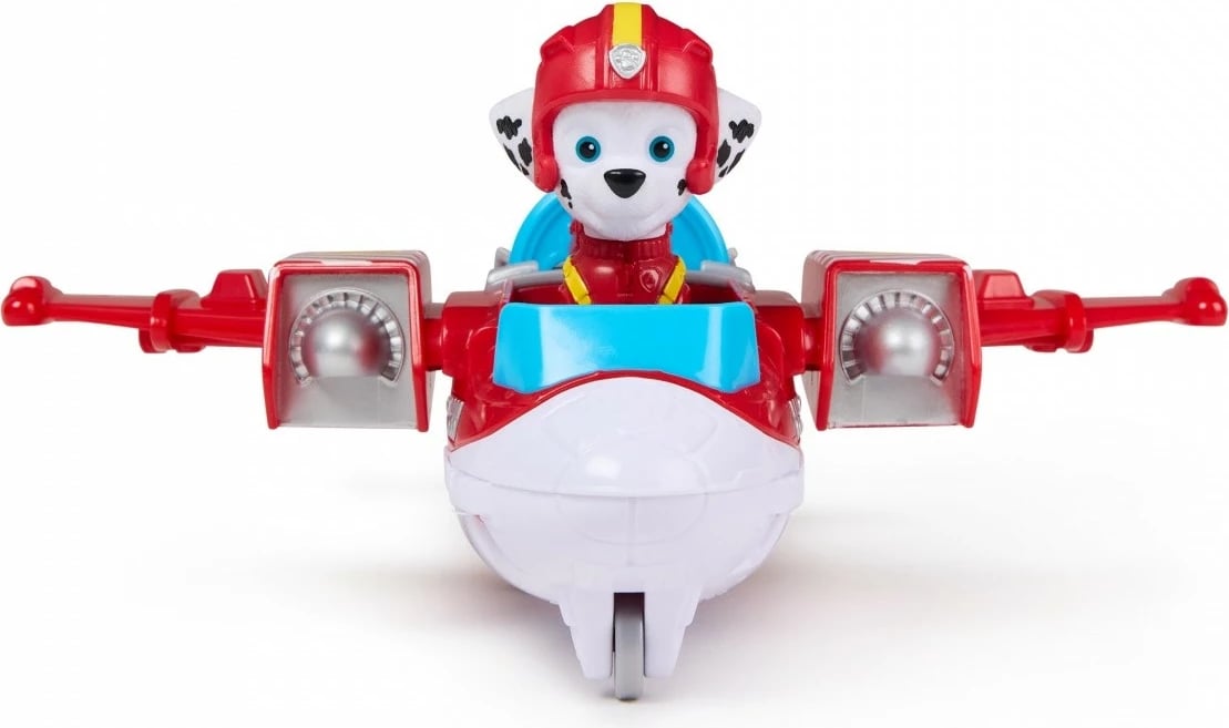Lodër Paw Patrol Spin Master Marshall Air Rescue, me aeroplan, për fëmijë, Kuqe/Bardhë/Gri