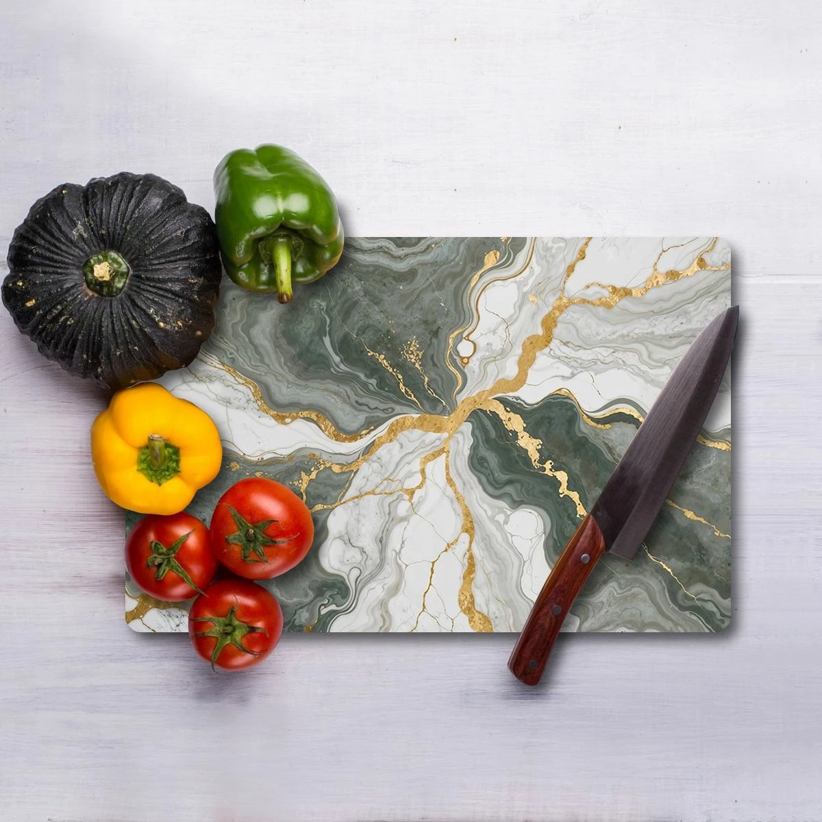 Dërrasë prerëse Hermia, qelq i temperuar, shumëngjyrëshe, Ckt151 - 2030, 20x30cm