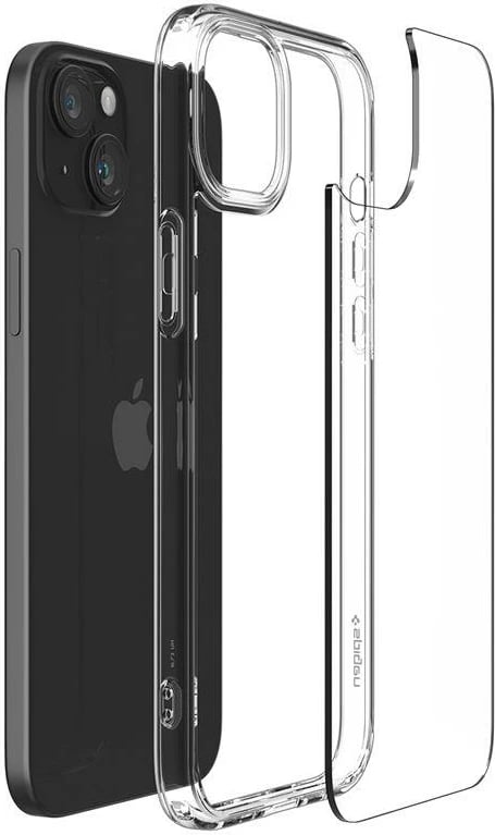 Mbështjellës Spigen Ultra Hybrid për iPhone 15 Plus, Transparent