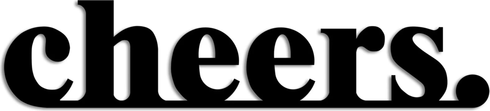 Aksesor dekorativ metalik për mur, Cheers, ngjyrë e zezë