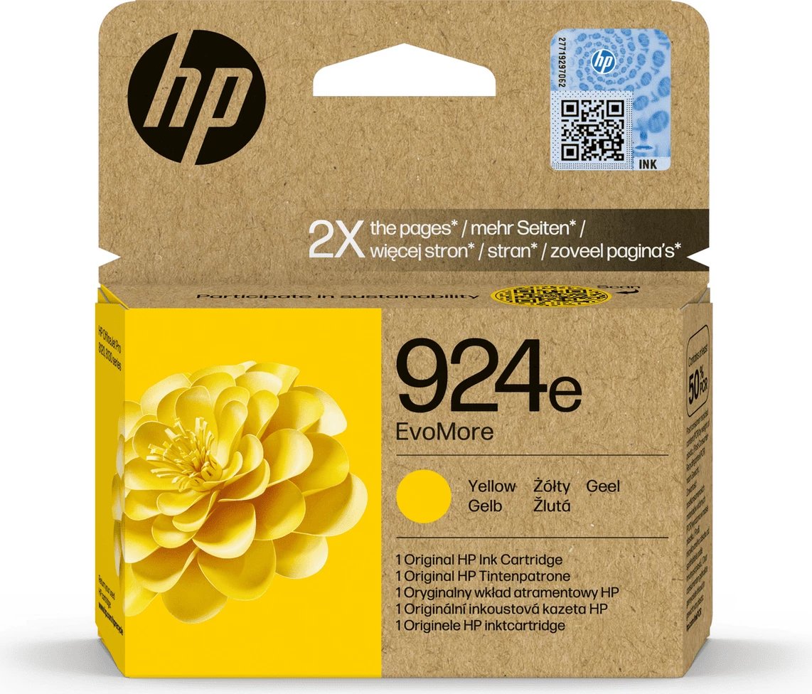 Kasetë boje, HP, 924e (4K0U9NE), XL 800 faqe, e verdhë