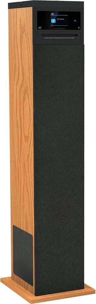 Altoparlant kolonë AIWA TSBT-360, 2.1, 60W, Bluetooth, CD, USB, i zi, bazë dru