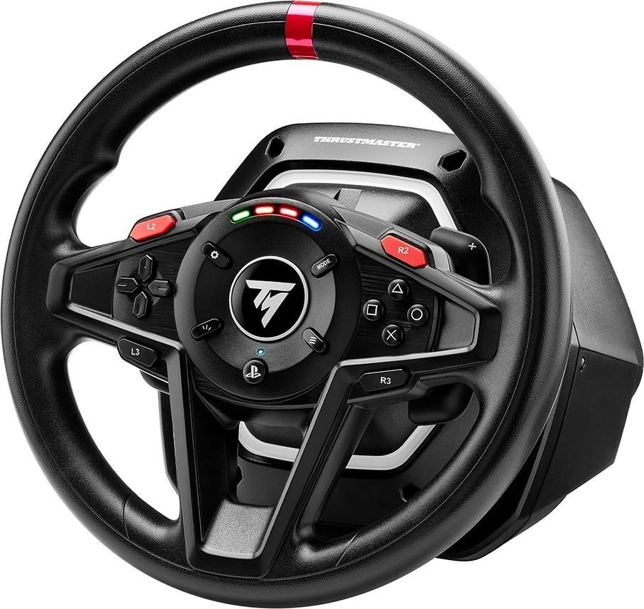 Timoni gaming Thrustmaster T128 me pedale, për PC/PS4/PS5, i zi