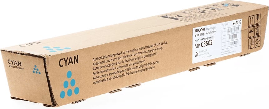 Toner Ricoh MP C3502E 842019, 18000 faqe, standard, cyan