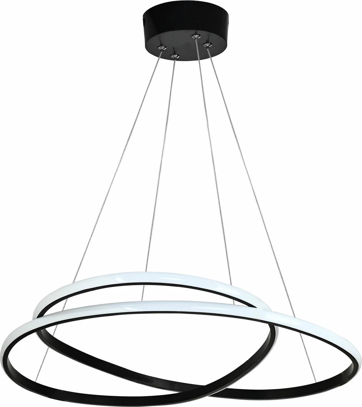 Llambë varëse Opviq Orbit, trup i zi, dritë e bardhë