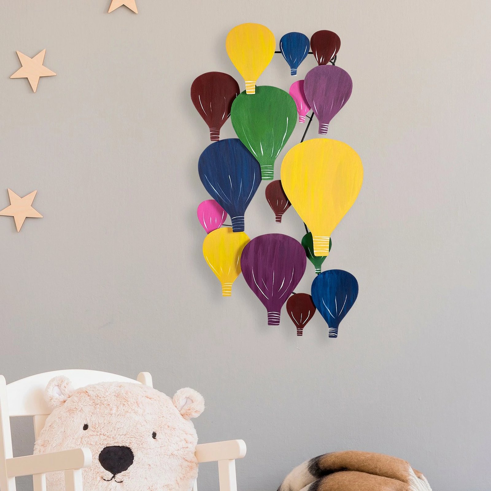 Aksesor dekorativ metalik për mur, Wallity, Kapadokya, shumëngjyrësh