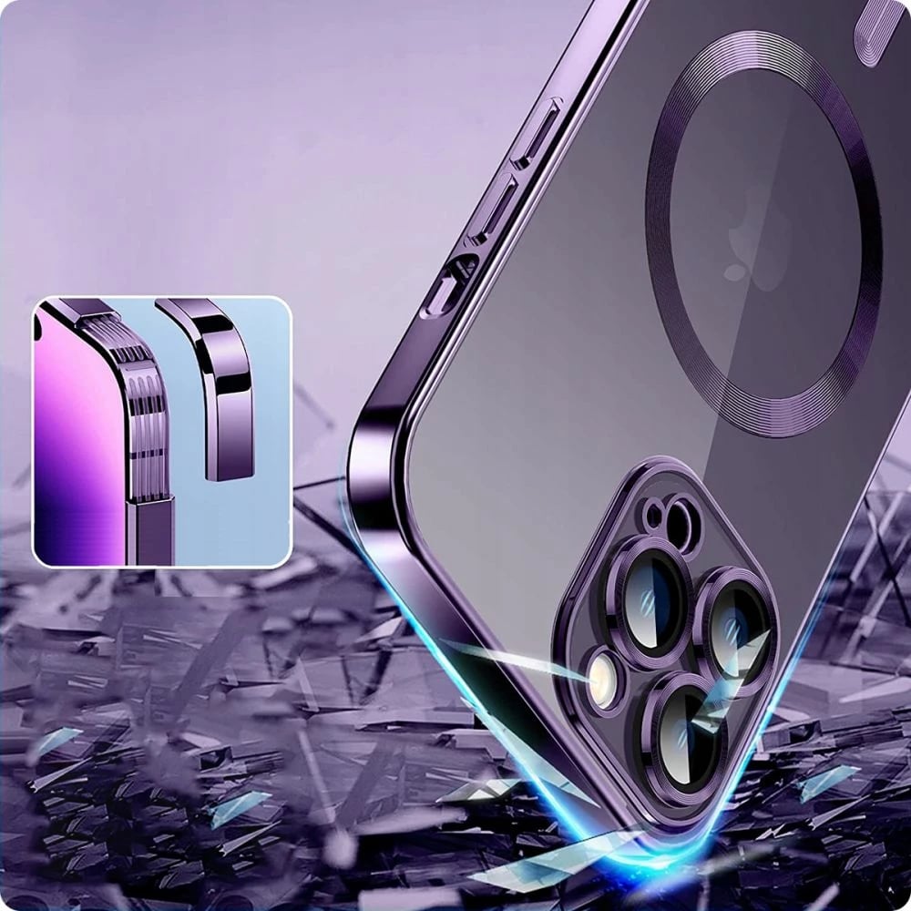 Mbështjellës Tech-Protect MagShine Line për iPhone 13, MagSafe, i zi
