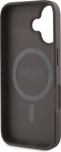 Mbështjellës Guess Peony On 4G Background MagSafe për iPhone 16, Kafe