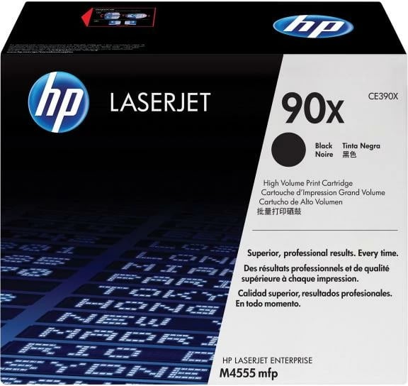 Toner HP 90X (CE390X), rendiment i lartë deri 24,000 faqe, i zi, 1 copë