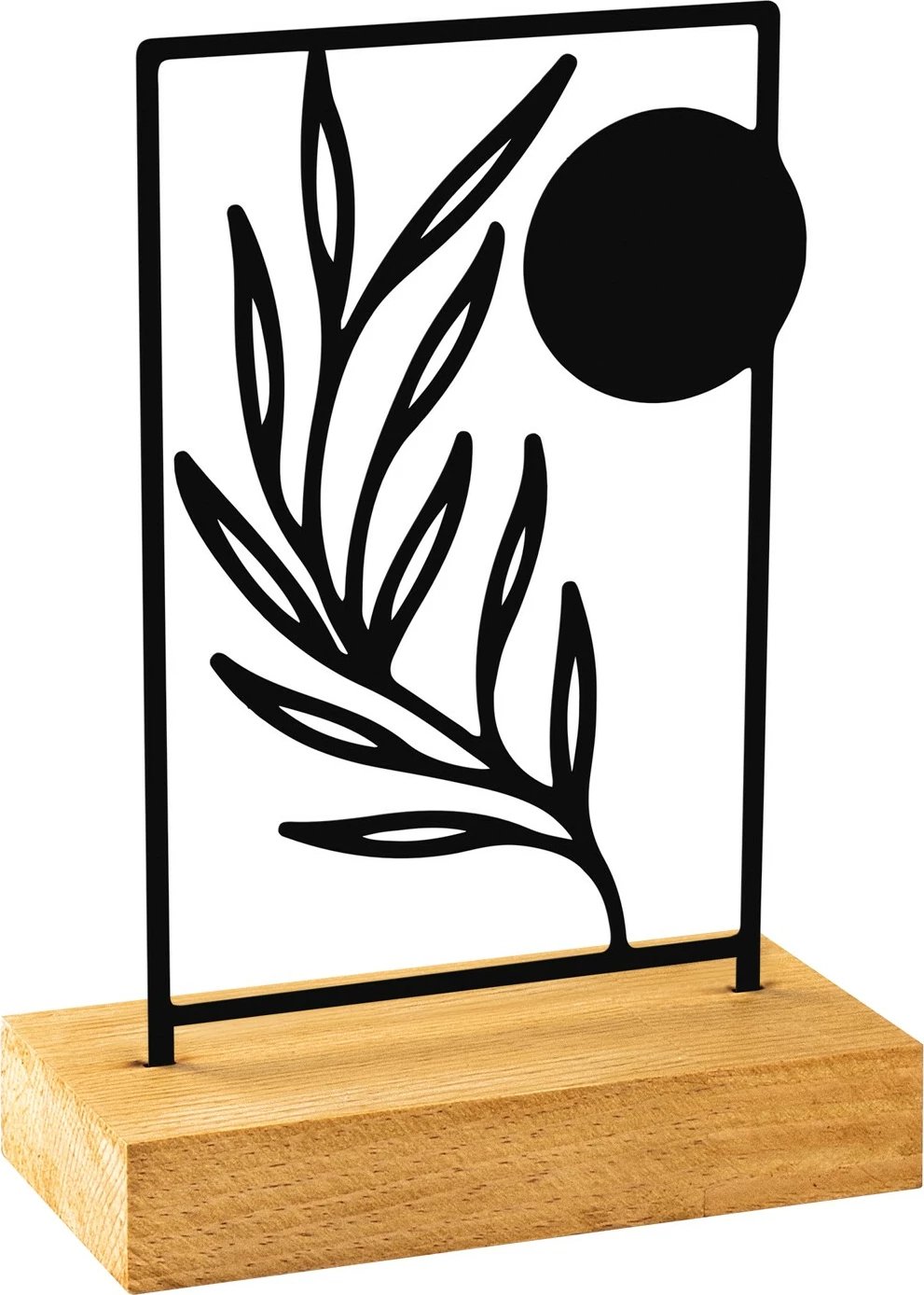 Objekt dekorativ Aberto Design, Sunrise, ngjyrë druri dhe e zezë