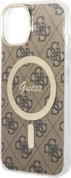 Mbështjellës Guess GUHMP14MH4STW për iPhone 14 Plus 6.7", MagSafe, Kafe