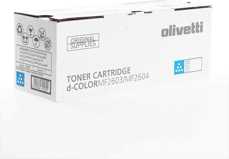 Toner, Olivetti B0947, rendiment 5000 faqe, paketim 1 copë, cyan