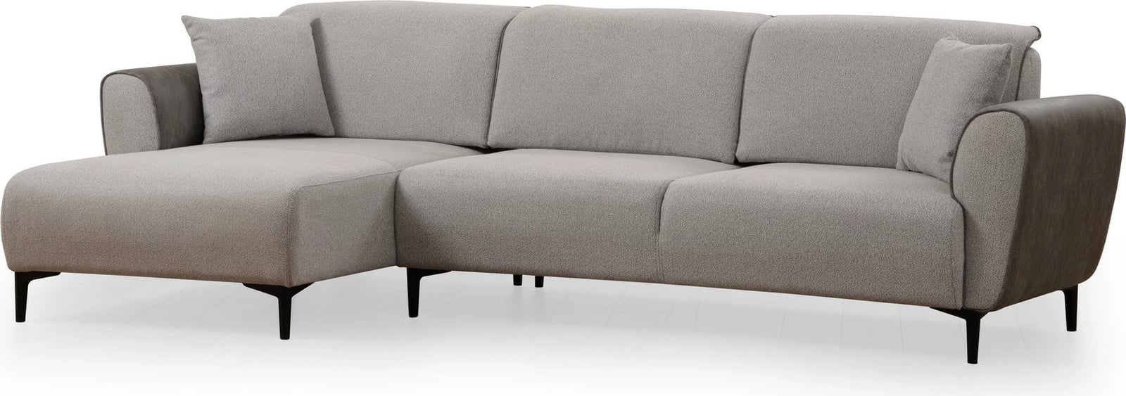 Kënd-sofë krevate Atelier del Sofa, aren majtas, ngjyrë gri