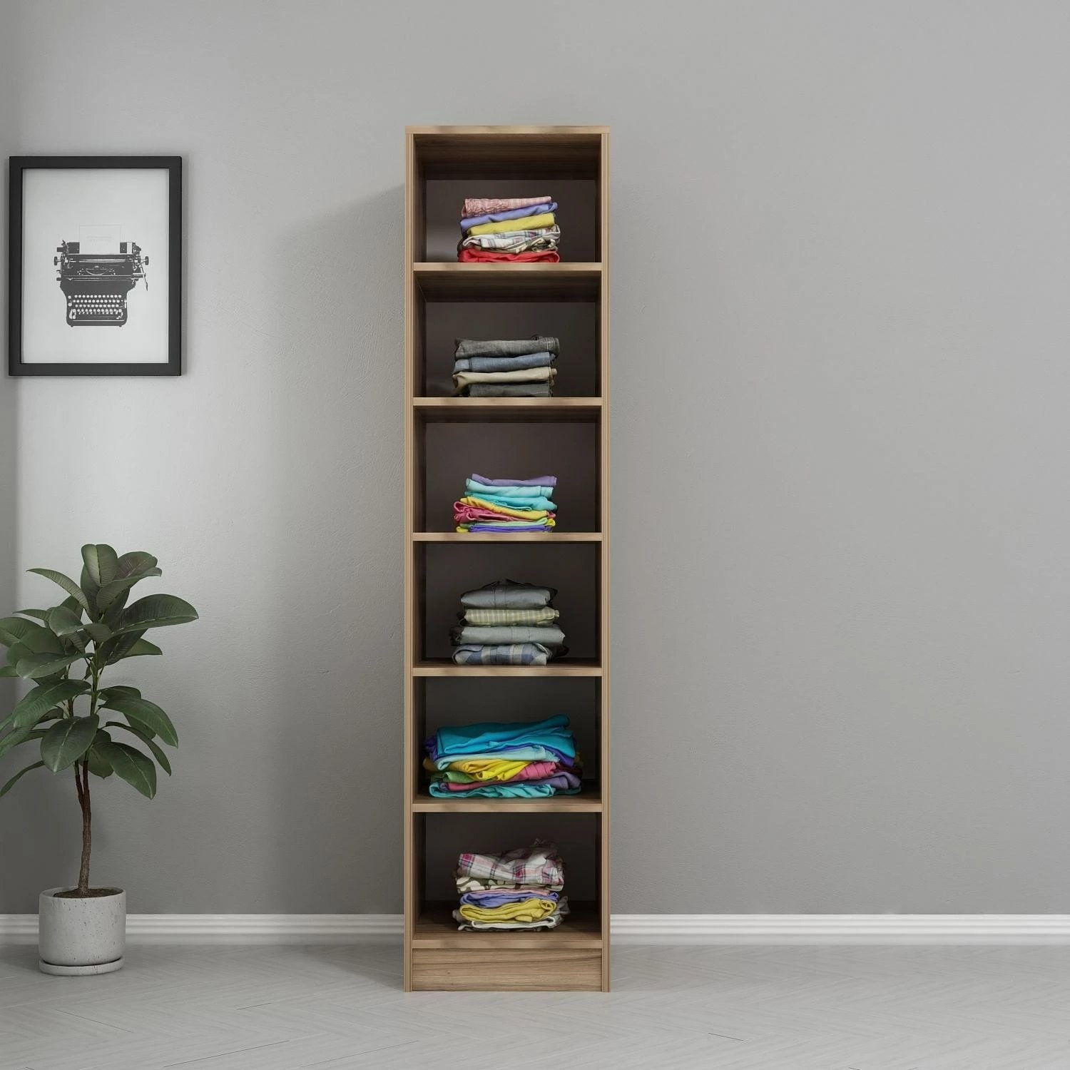 Dollap me rafte, ngjyrë dore, Skye Decor, 210 cm