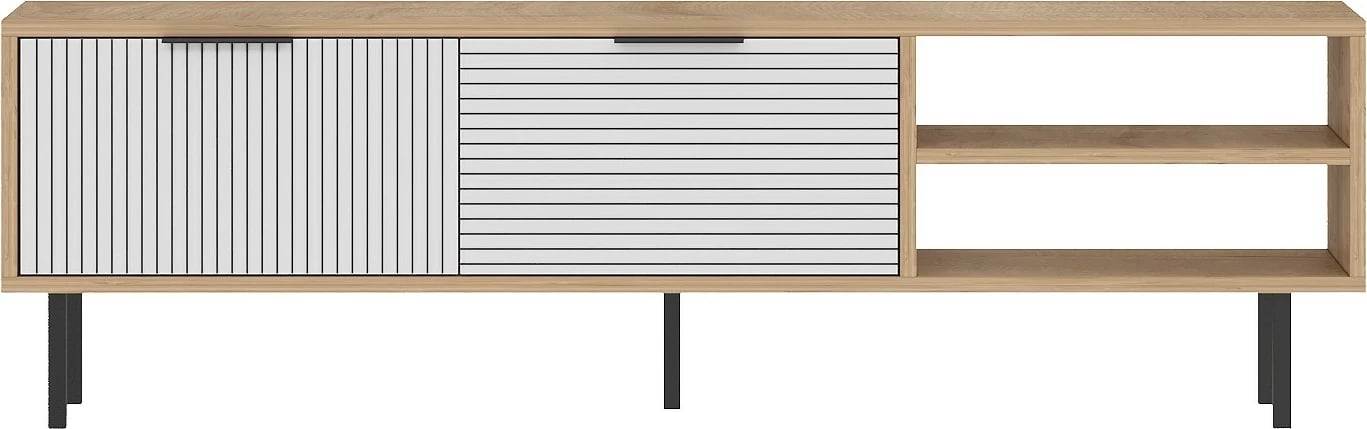 Komodë TV Skye Decor, ngjyrë lis safir, e bardhë