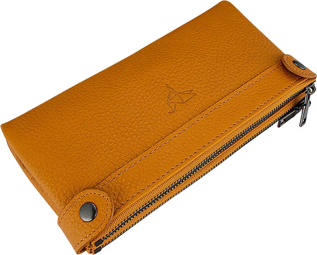 Portofol unisex Zoozie Bags, ngjyrë mustard, Roosevelt