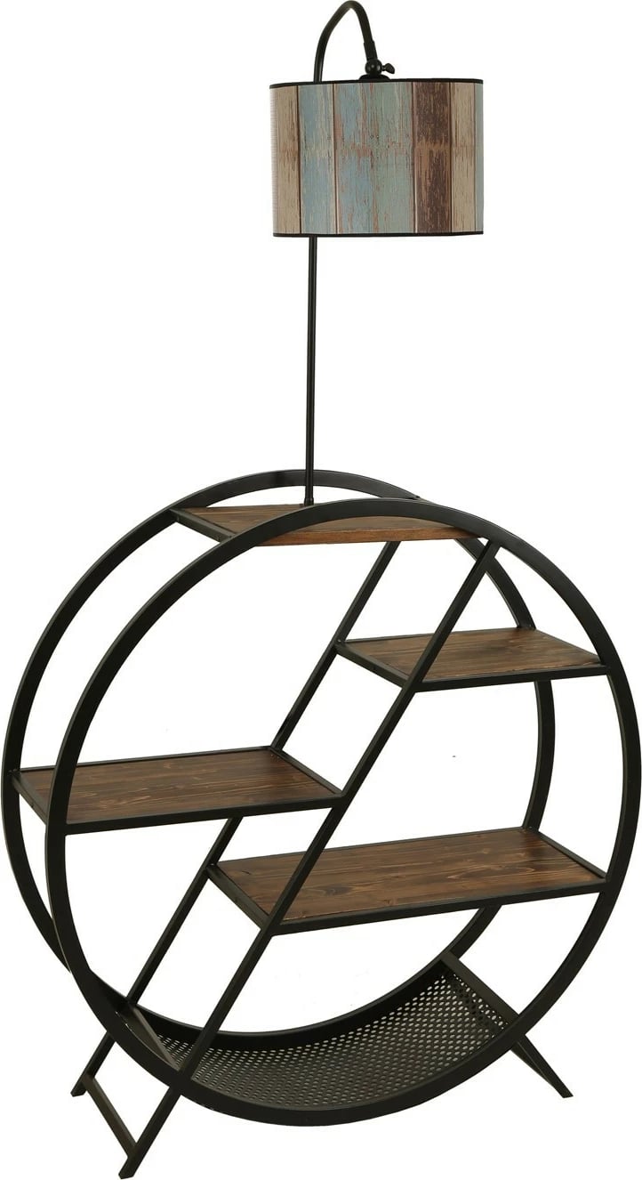 Llambë dyshemeje Opviq, 8529-6, trup metalik, mbajtëse librash, shumëngjyrëshe