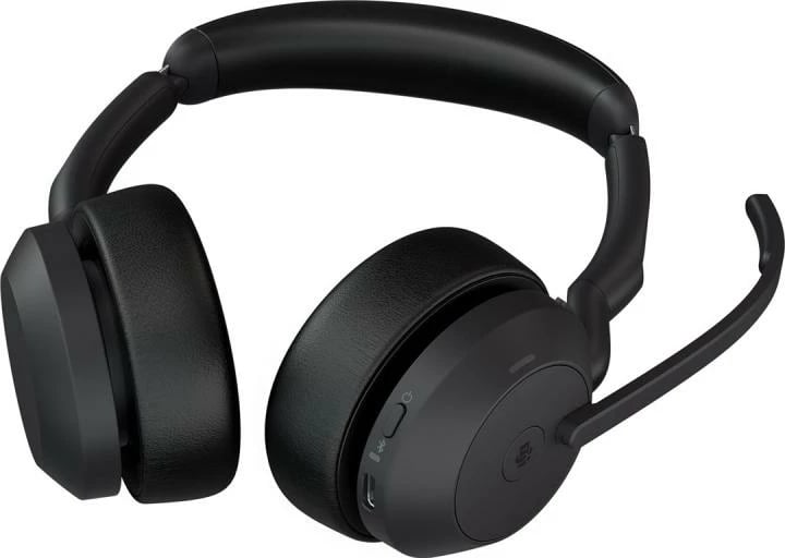 Kufje me mikrofon, Jabra, Evolve2 55 MS Stereo (25599-999-989), rreze pa tel 30m, kabllo 1m, e zezë