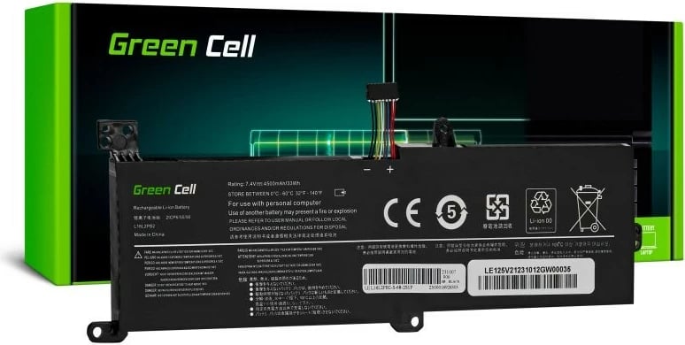 Bateri Green Cell L16C2PB2/L16M2PB1 për Lenovo IdeaPad 3 320-15, 4500mAh, 7.4V, e zezë