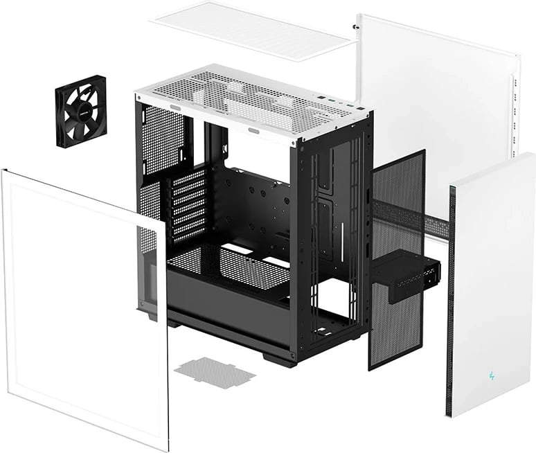 Kasë Kompjuteri DEEPCOOL CH510 Midi Tower e Bardhë