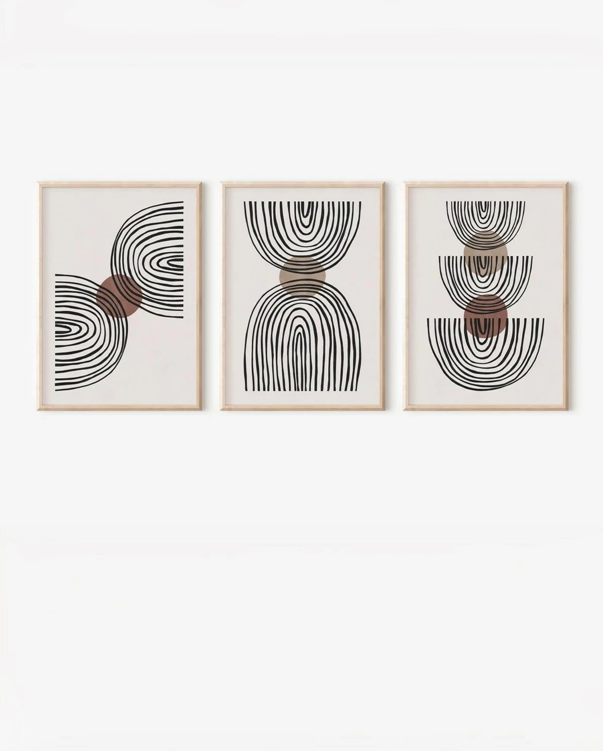 Pikturë dekorative me kornizë (3 copë), Wallity, 3Dartsohoset72