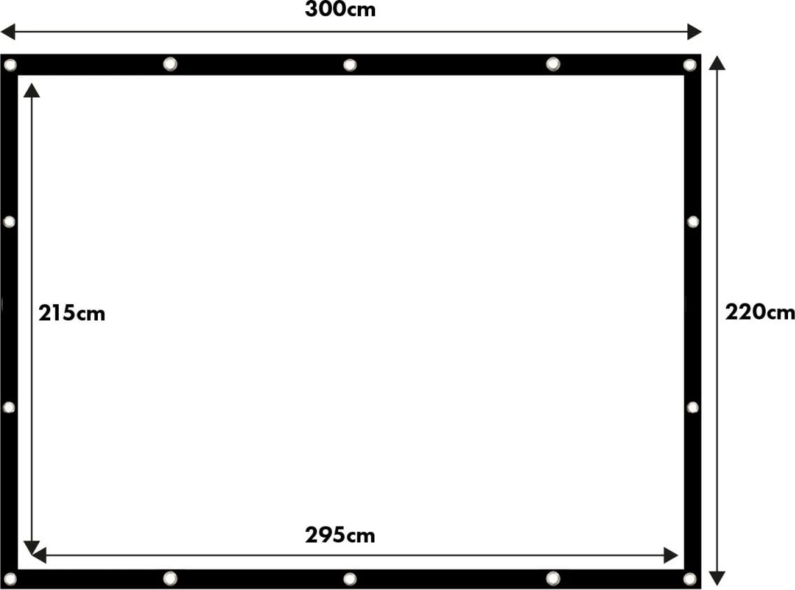 Ekran projekcioni Maclean MC-168, 150 inç, 300x220cm, manual, 4:3