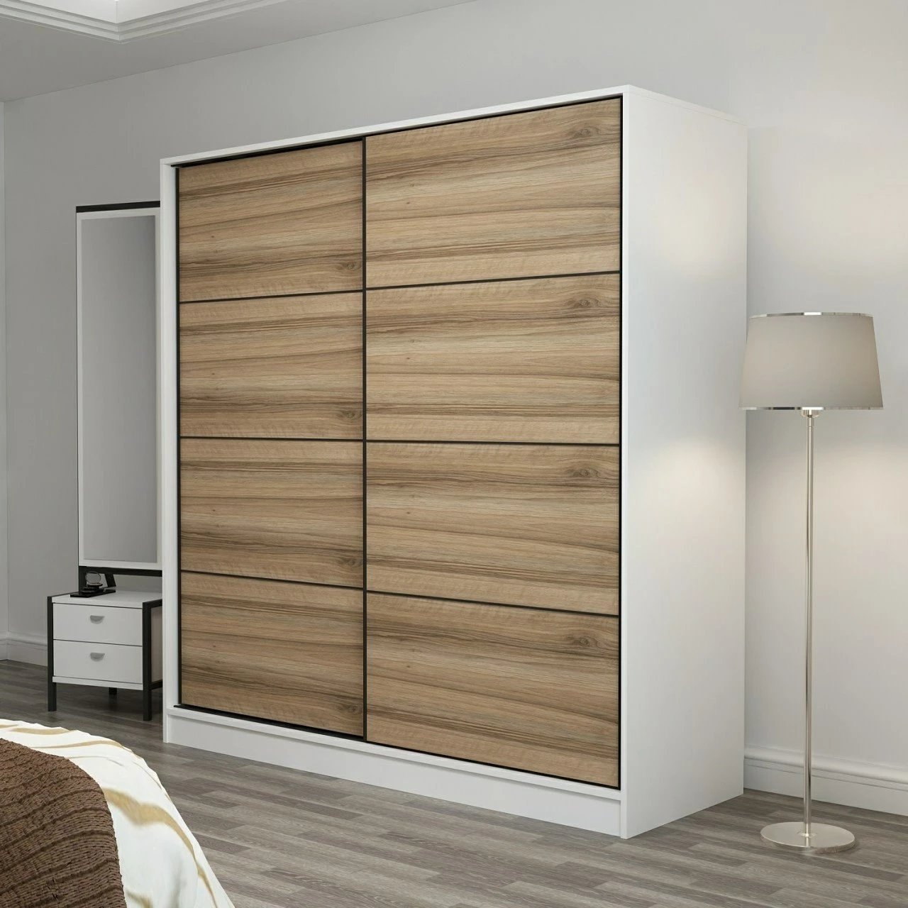 Dollap Skye Decor, ngjyrë e bardhë dhe dore, 3962