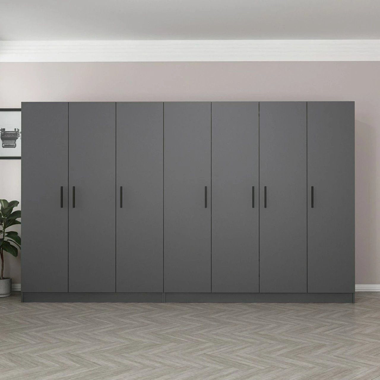 Dollap Skye Decor, ngjyrë antracit, 315x190x52cm