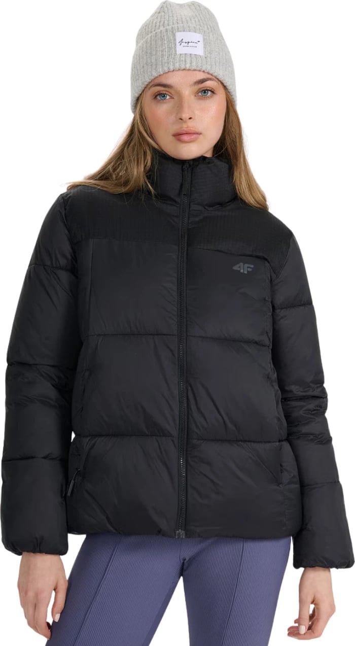 Jakne dimri për femra 4F, e zezë