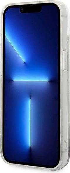Mbështjellës Karl Lagerfeld KLHCP14MLMNMS për iPhone 14 Plus 6.7", Liquid Glitter Monogram, argjend