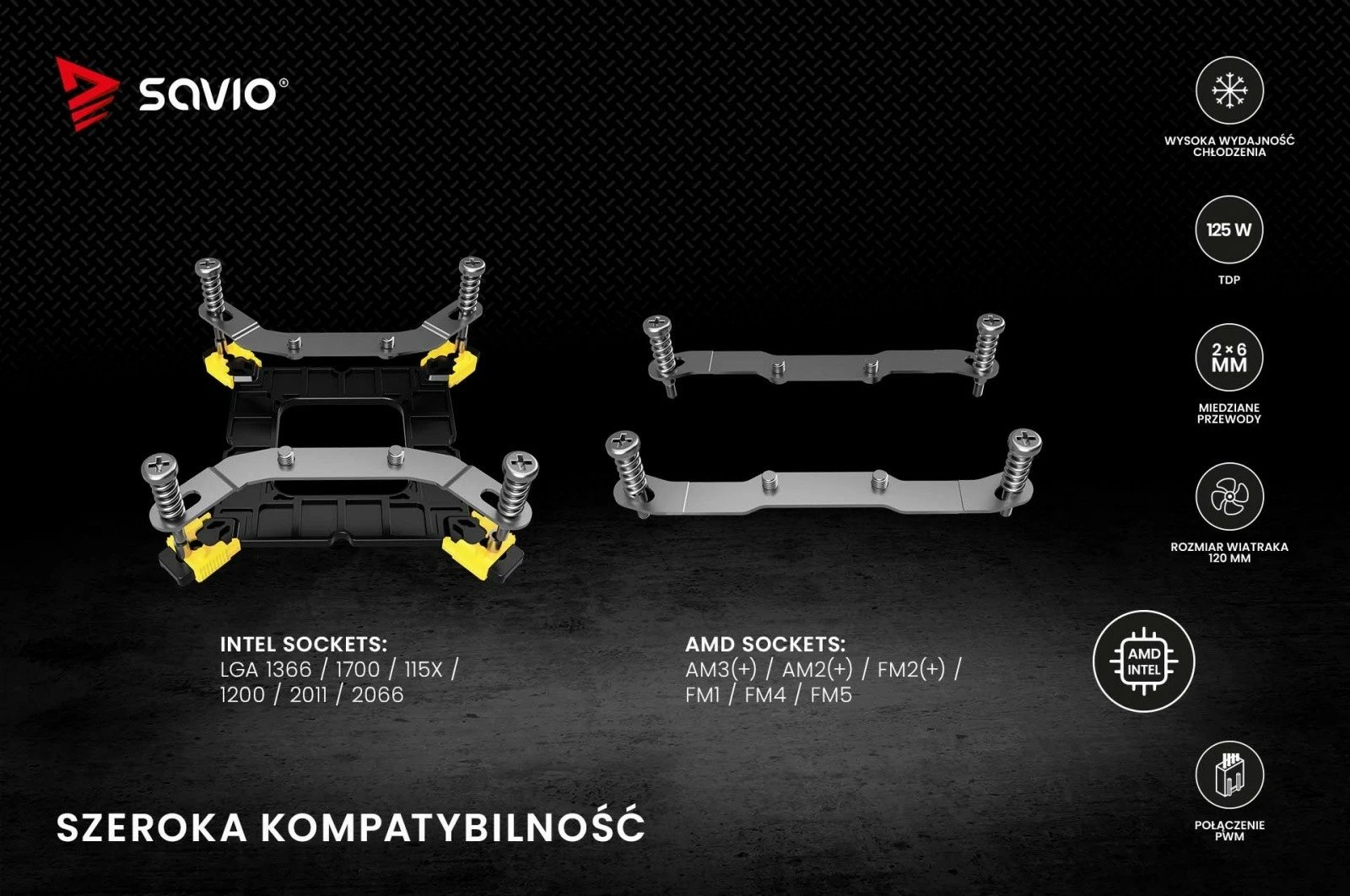 Ftohës procesori Savio FROST X2, 120 mm, PWM, 125 W TDP, i zi Ftohës procesori Savio FROST X2, 120 mm, PWM, 125 W TDP, i zi
