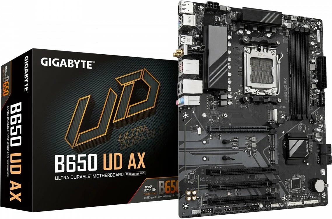 Pllakë amë Gigabyte B650 UD AX, Socket AM5, DDR5, Wi-Fi 6, ATX