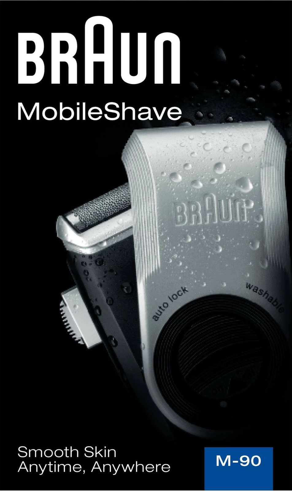 Makinë rroje Braun MobileShave M-90, e kaltër/argjendtë
