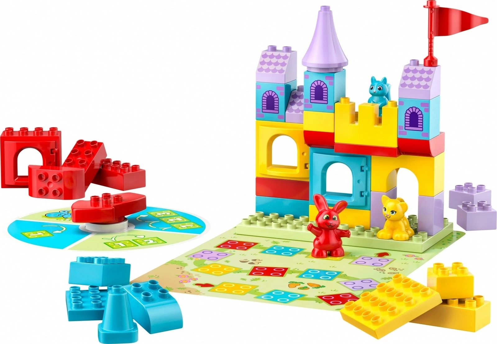 Set lodrash LEGO DUPLO Castle Hopsy Game, 47 pjesë, shumëngjyrëshe