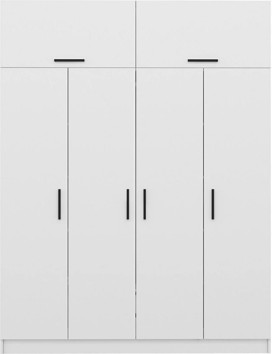 Dollap Hanah Home, Kale - 3084, i bardhë, 180x235x52cm