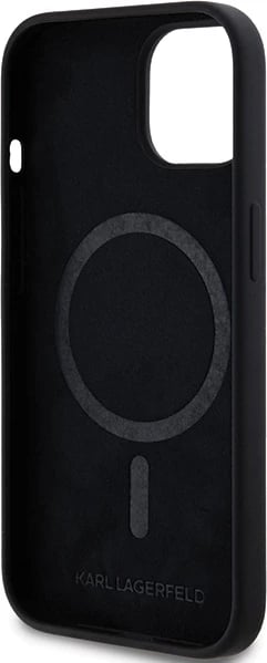 Mbështjellës Karl Lagerfeld Silicone Choupette Head MagSafe për iPhone 15/14/13, i zi