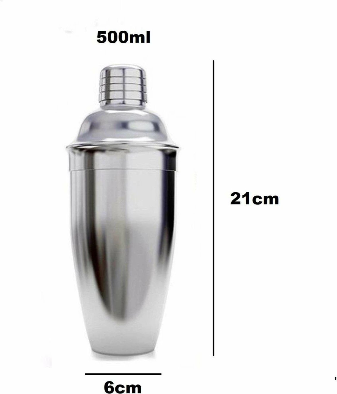 Shaker çeliku për përzierje, ngjyrë argjendi, Hermia Concept, 500ml