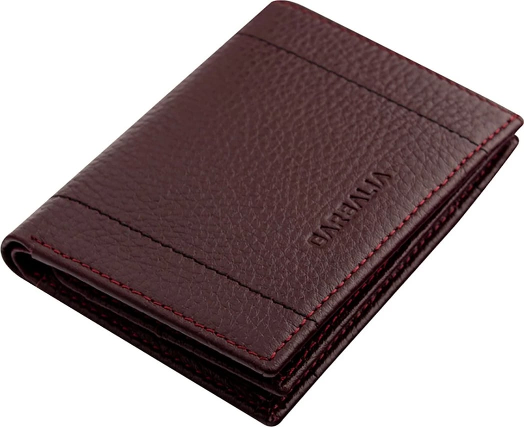 Portofol për burra, ngjyrë e kuqe claret, Zoozie Bags, Franklin